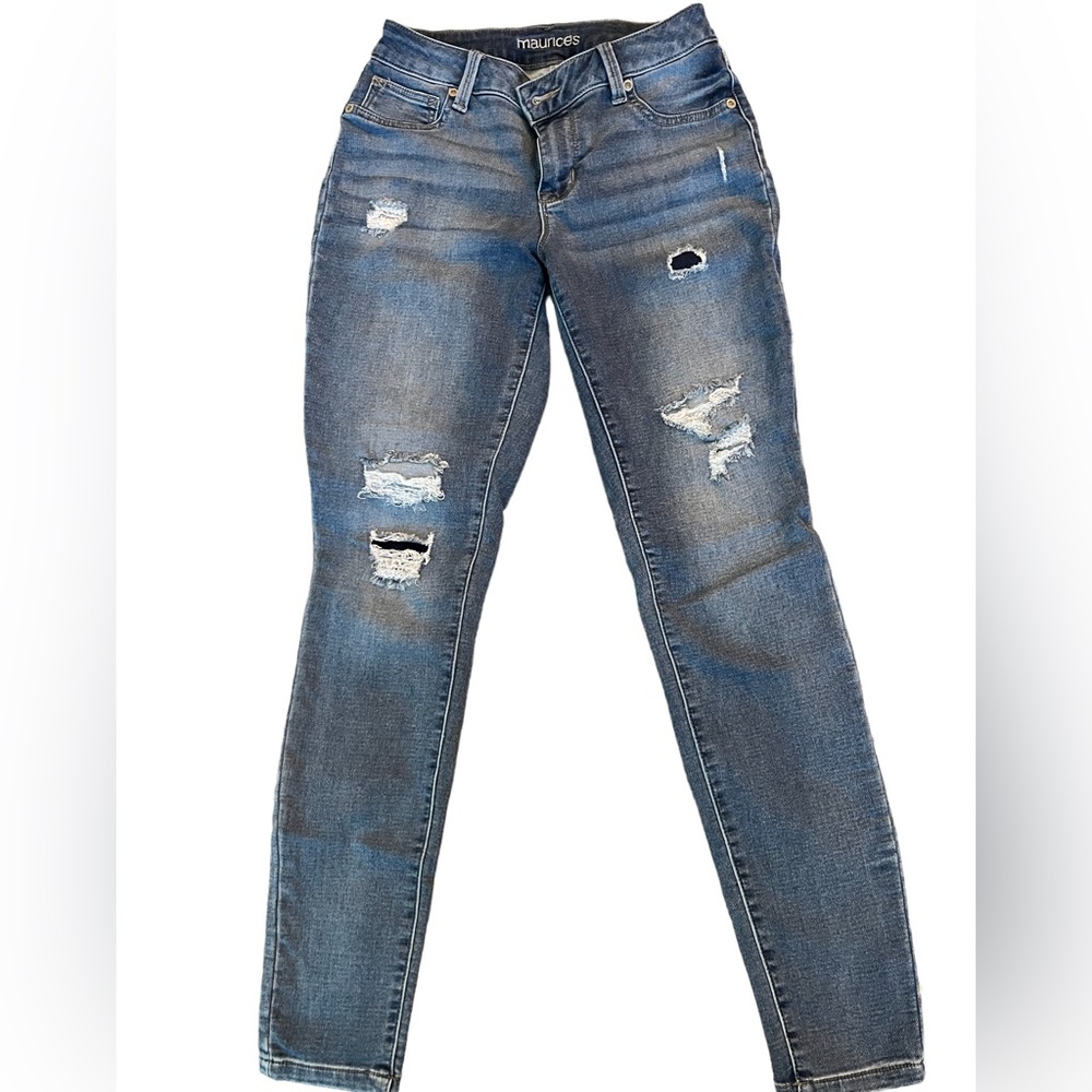 Maurice’s stretch distressed jeggings size S Small
